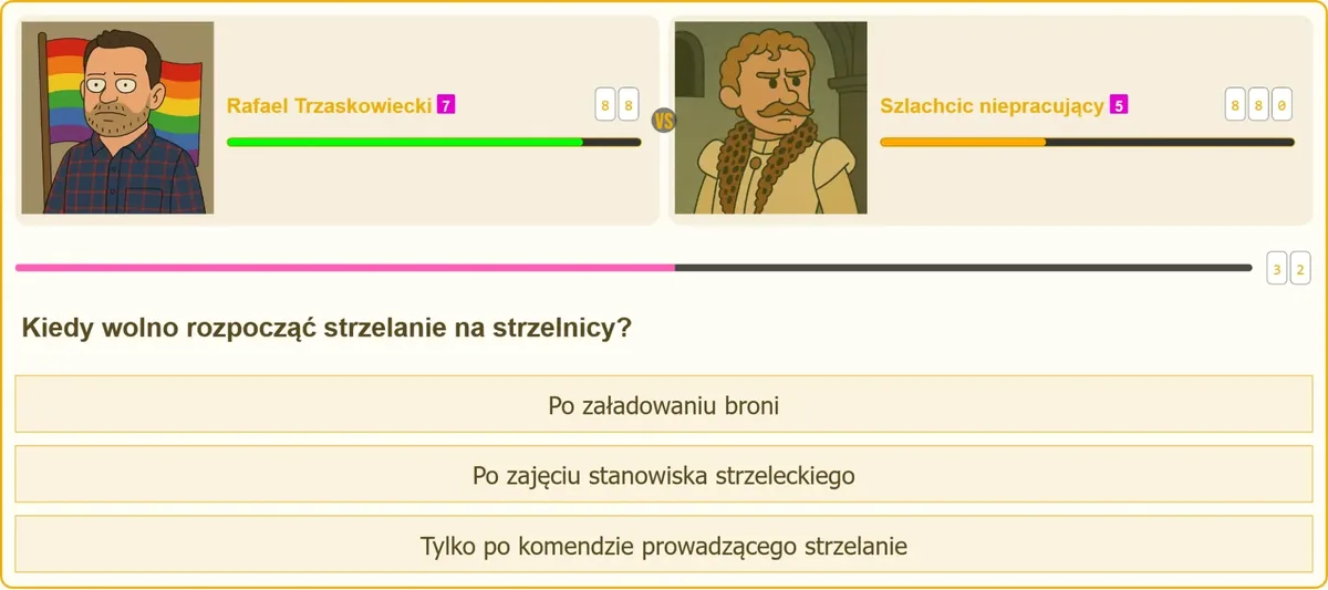 Prowadzący strzelanie wydający komendę do rozpoczęcia ćwiczeń