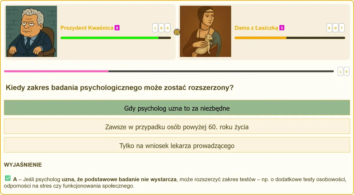 Badanie psychologiczne kandydata na pozwolenie na broń