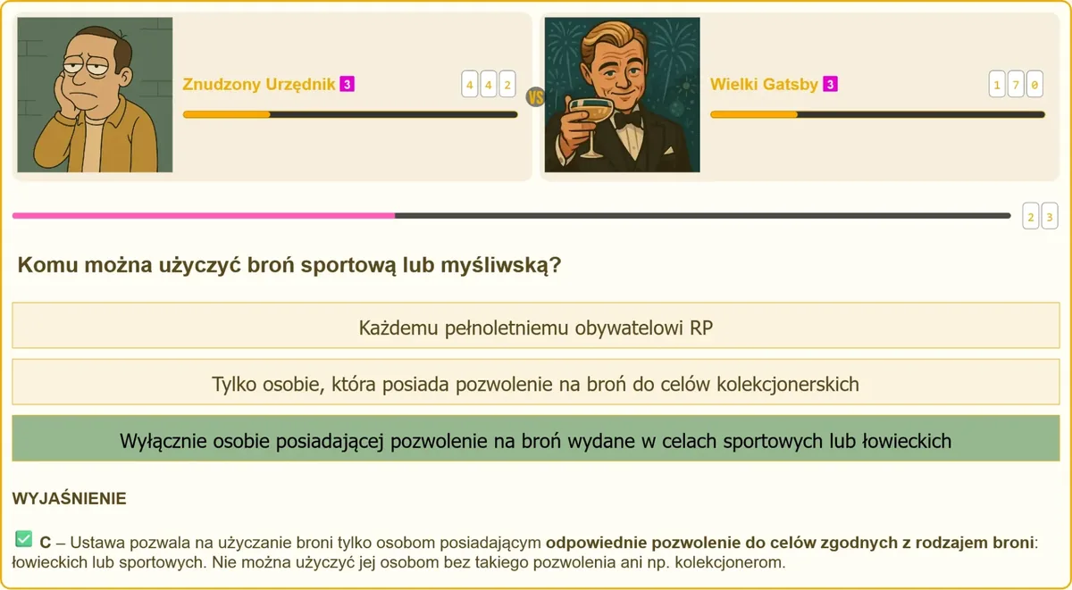 Użyczenie broni sportowej lub myśliwskiej osobie z odpowiednim pozwoleniem