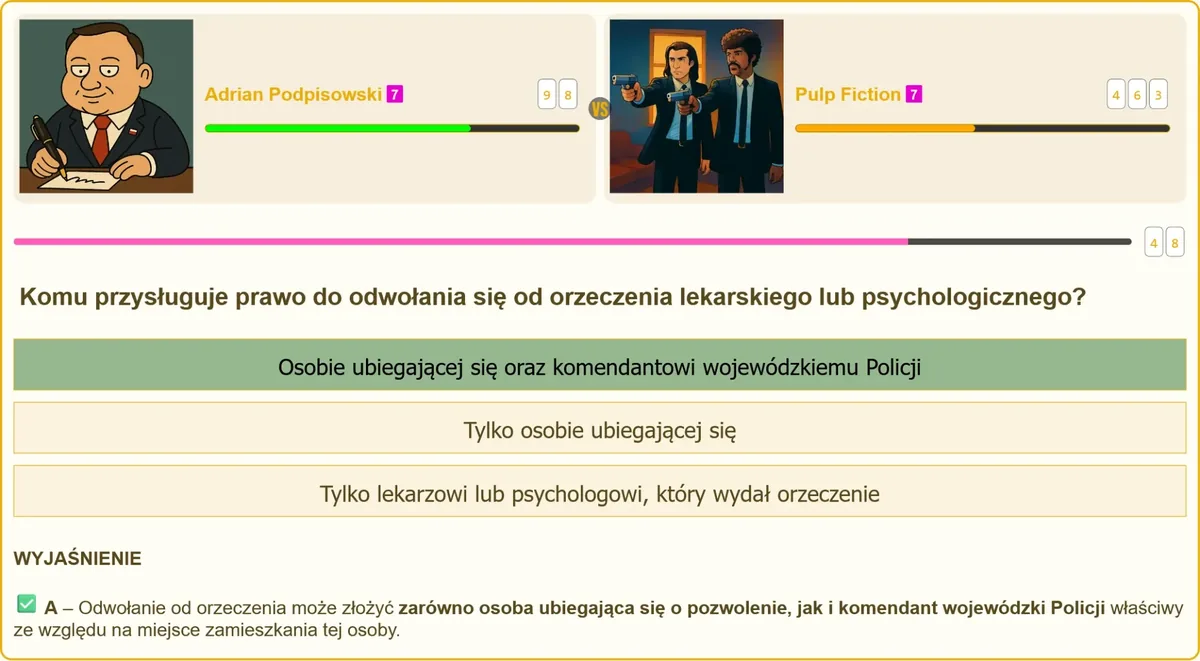 Kto może złożyć odwołanie od orzeczenia lekarskiego lub psychologicznego na patent strzelecki