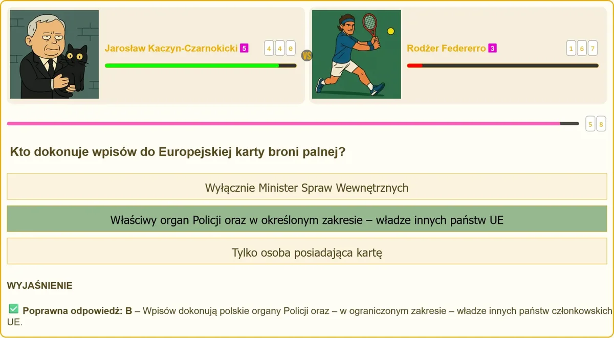 Egzamin na patent strzelecki – wpisy do Europejskiej karty broni palnej