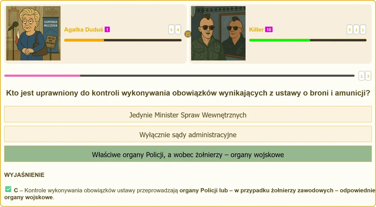 Egzamin na patent strzelecki - kontrola obowiązków z ustawy o broni