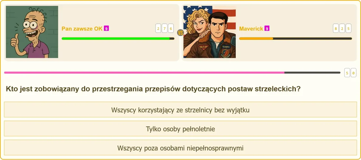 Postawy strzeleckie obowiązujące użytkowników strzelnicy