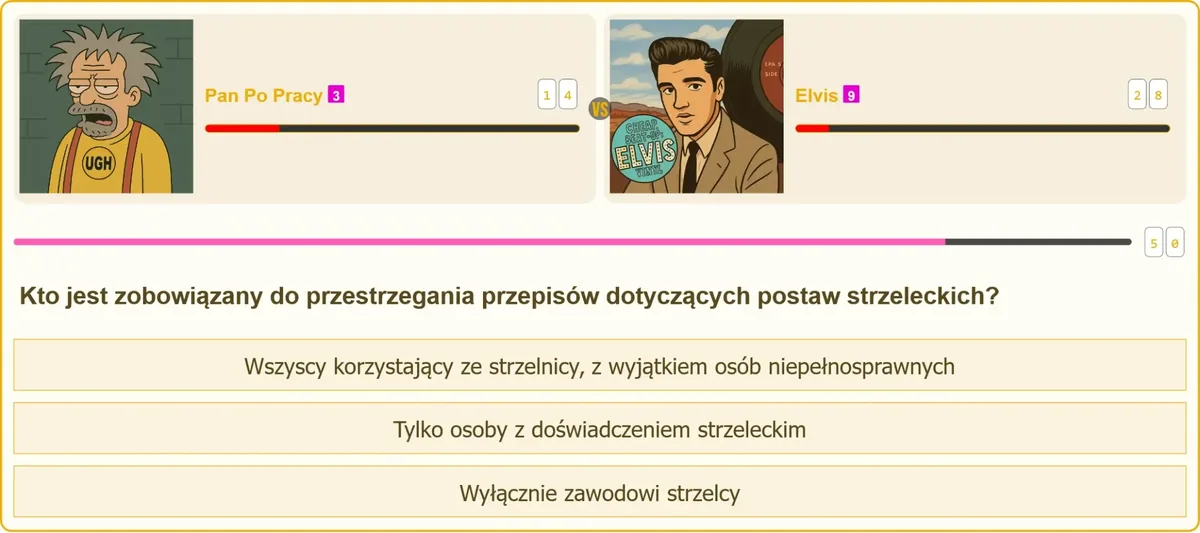Zasady postaw strzeleckich obowiązujące na strzelnicy