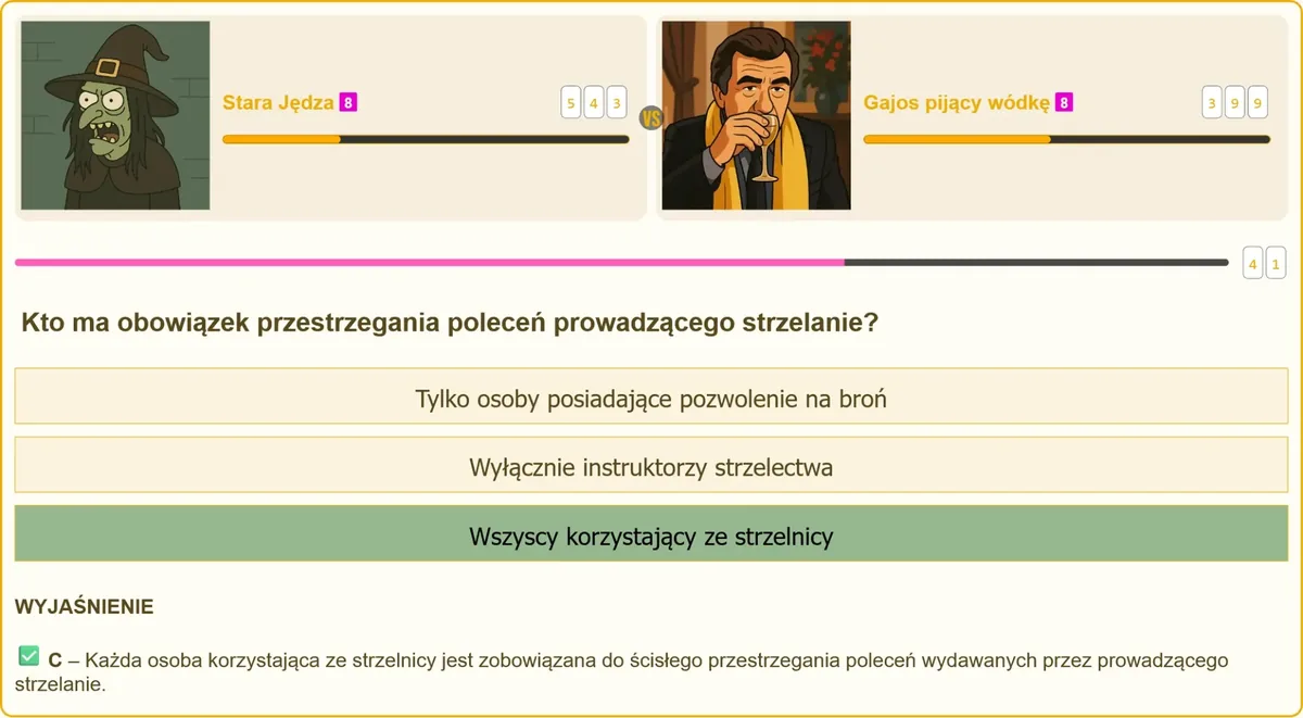 Zasady bezpieczeństwa i obowiązek posłuszeństwa wobec prowadzącego strzelanie