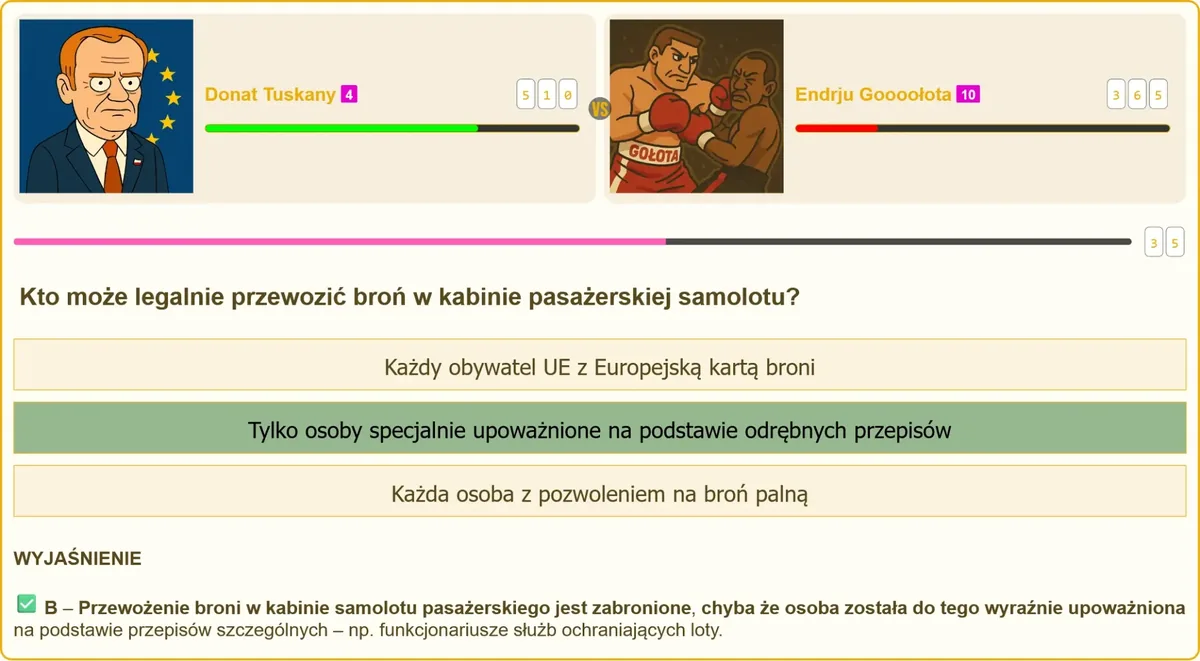 Przewóz broni w kabinie samolotu pasażerskiego – przepisy prawne