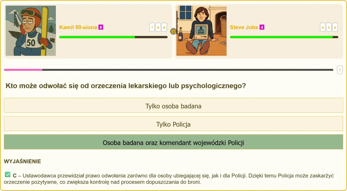 Odwołanie od orzeczenia lekarskiego na pozwolenie na broń