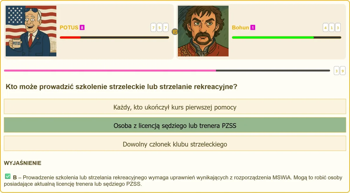 Uprawnienia trenera i sędziego PZSS do prowadzenia szkolenia strzeleckiego