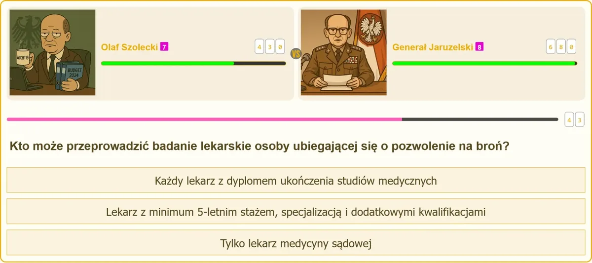 Lekarz upoważniony do badania na pozwolenie na broń