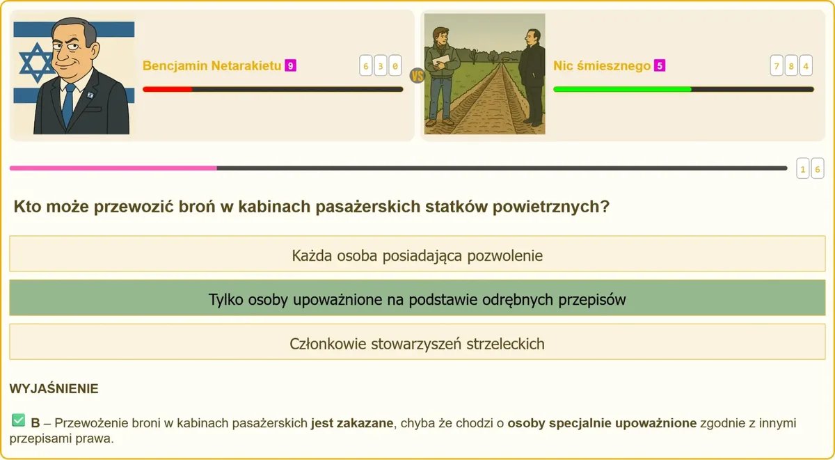 Zakaz przewozu broni w kabinie pasażerskiej samolotu