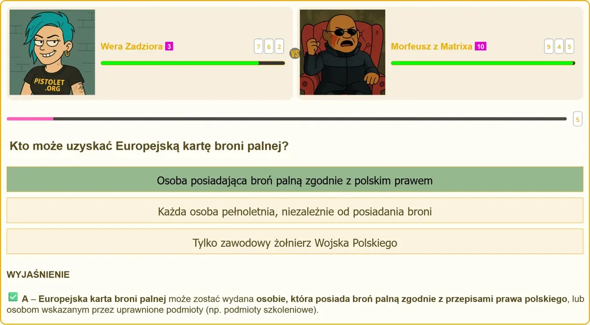 Warunki uzyskania Europejskiej karty broni palnej