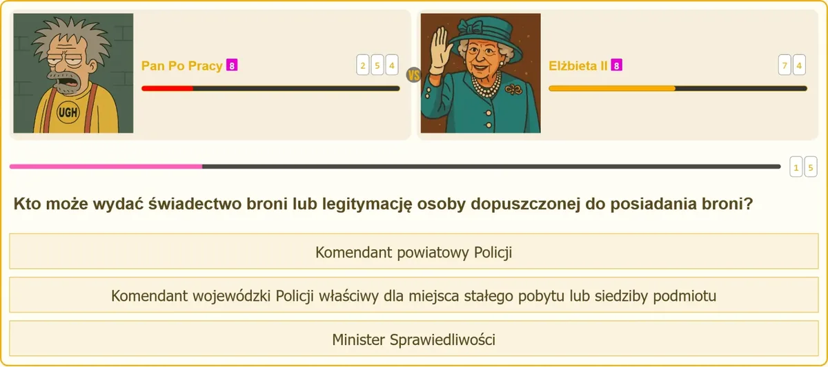 Komendant wojewódzki Policji wydający świadectwo broni