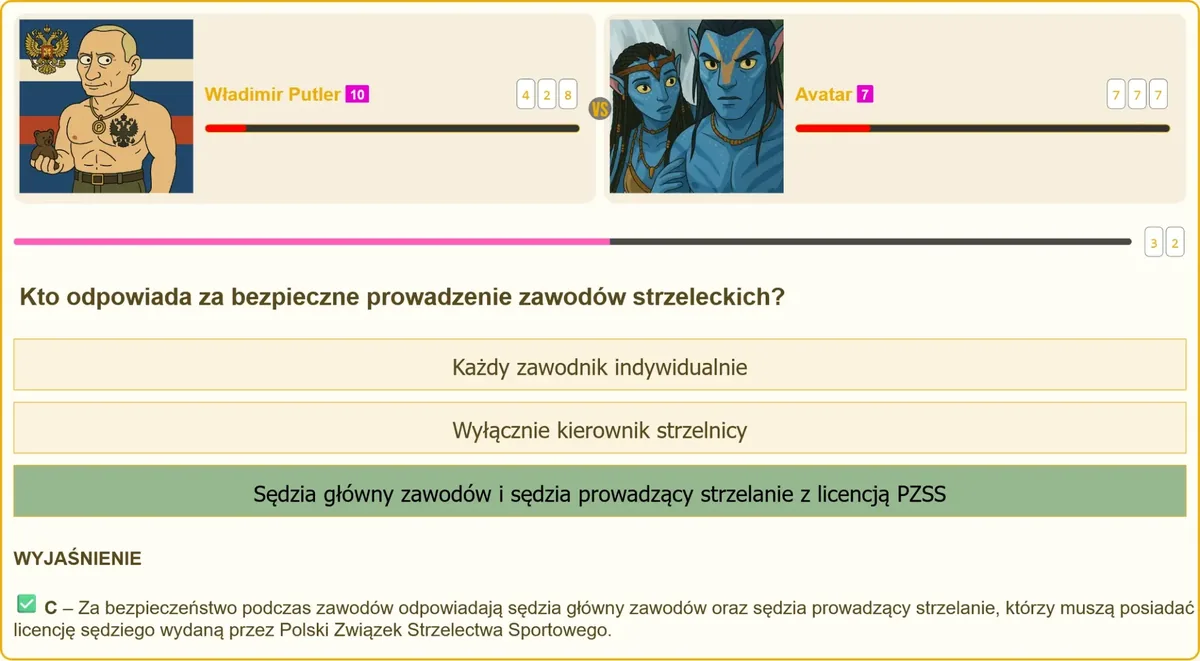 Sędzia zawodów strzeleckich nadzorujący bezpieczeństwo na strzelnicy