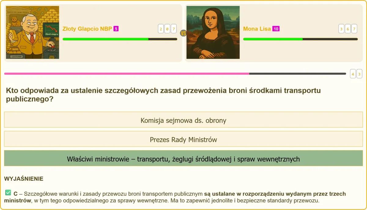 Zasady przewozu broni środkami transportu publicznego