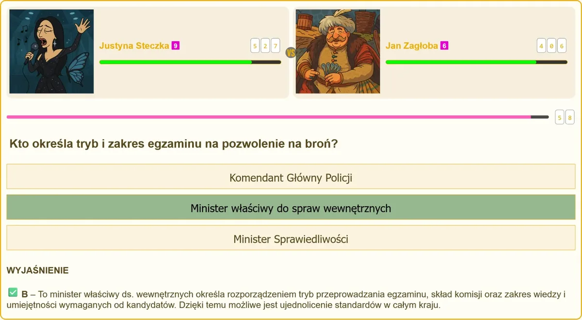 Komisja egzaminacyjna podczas egzaminu na pozwolenie na broń