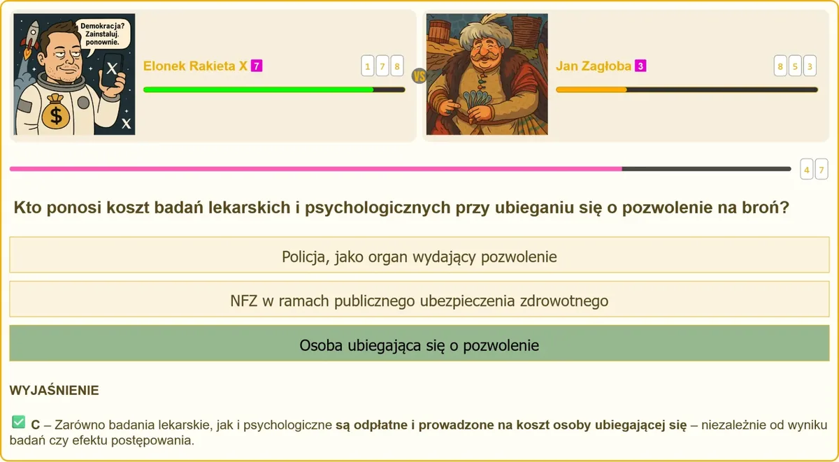 Badania lekarskie i psychologiczne a pozwolenie na broń - kto ponosi koszty