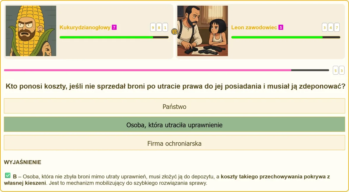 Depozyt broni po utracie uprawnień - kto ponosi koszty przechowywania