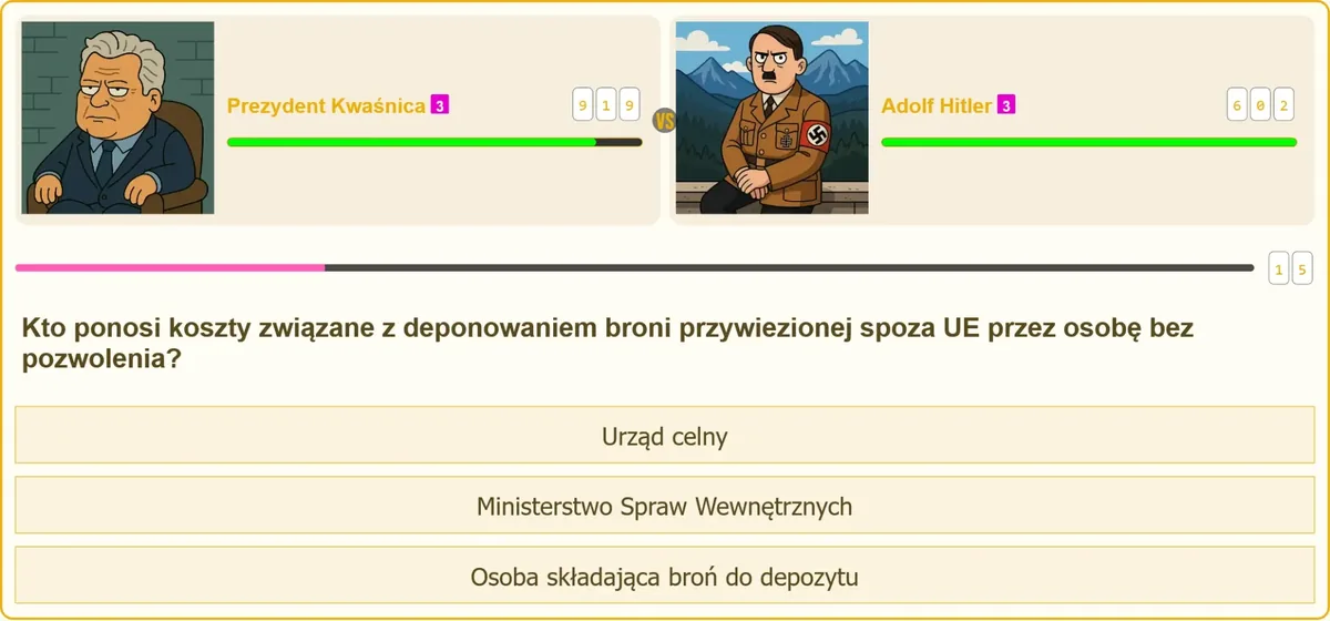 Depozyt broni przywiezionej spoza UE - kto ponosi koszty przechowywania
