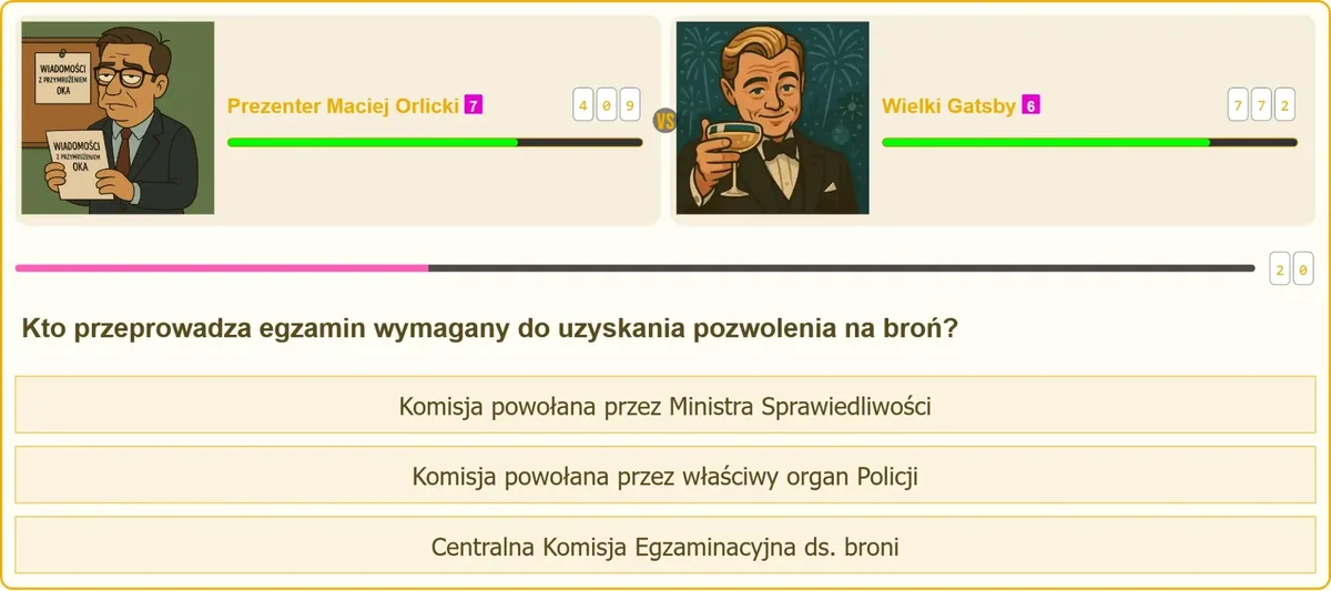 Komisja egzaminacyjna podczas egzaminu na pozwolenie na broń
