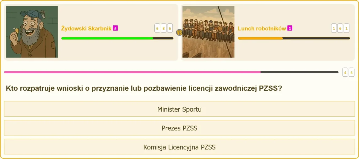 Komisja Licencyjna PZSS rozpatrująca wniosek o licencję zawodniczą