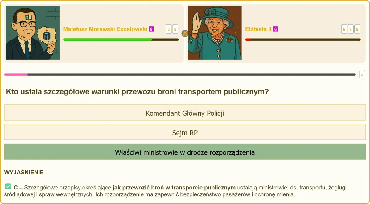 Warunki przewozu broni środkami transportu publicznego