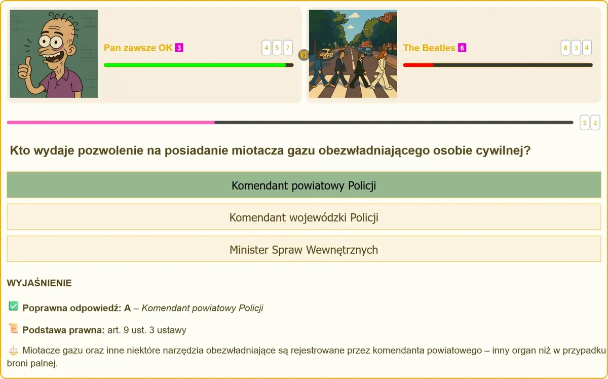Rejestracja miotacza gazu obezwładniającego w komendzie powiatowej Policji