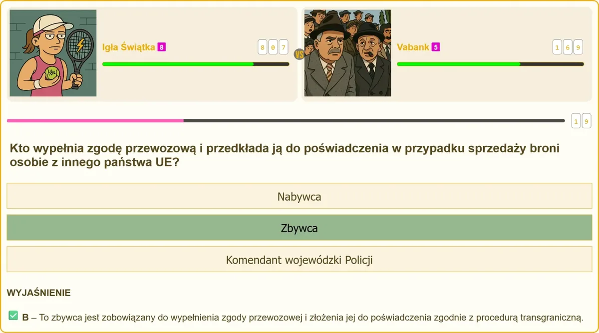 Procedura zgody przewozowej przy sprzedaży broni do innego państwa UE