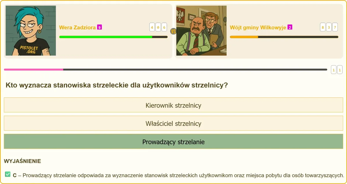 Oznaczone stanowiska strzeleckie na strzelnicy sportowej