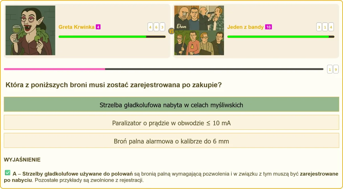 Strzelba gładkolufowa podlegająca obowiązkowi rejestracji