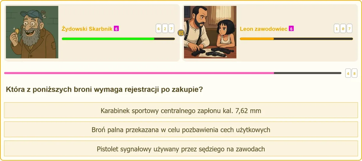 Pistolet sygnałowy jako przykład broni zwolnionej z rejestracji