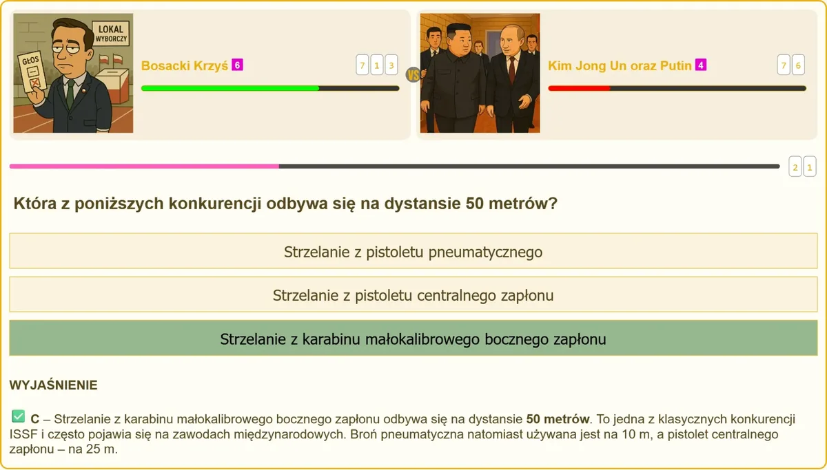 Karabin małokalibrowy używany w konkurencji strzeleckiej na dystansie 50 metrów
