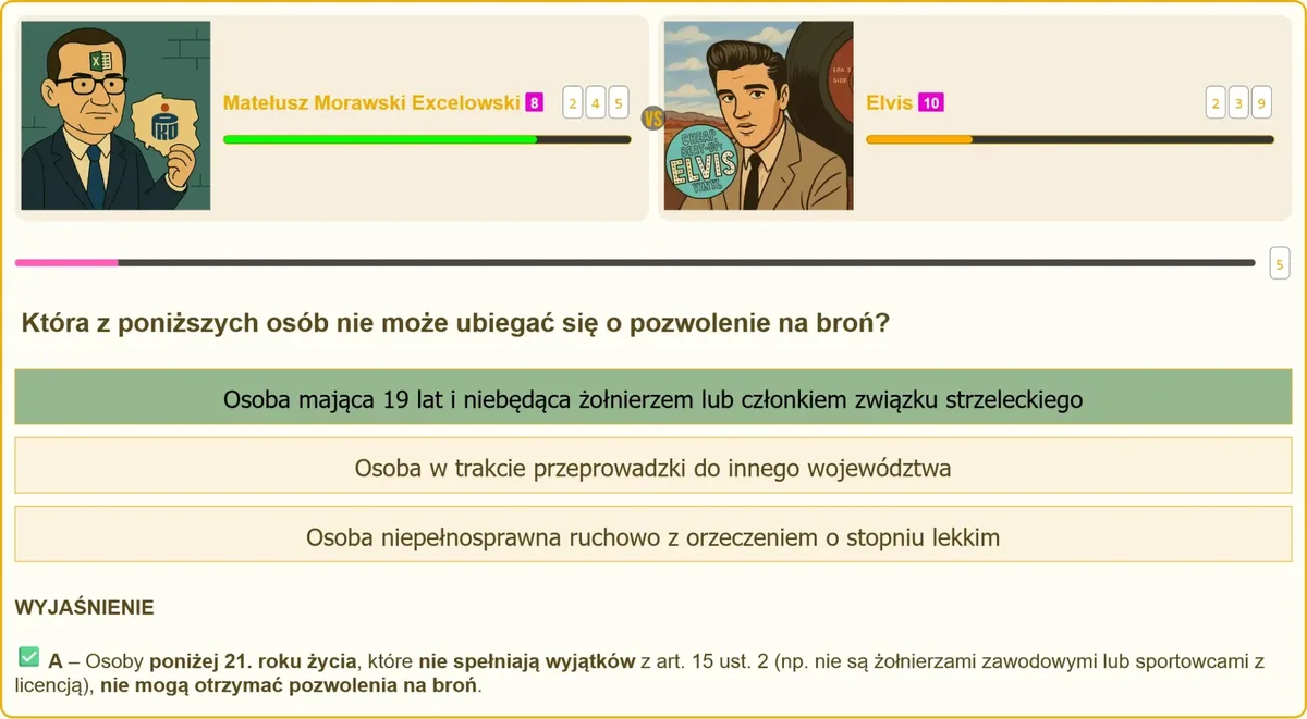 Warunki wiekowe uprawniające do ubiegania się o pozwolenie na broń