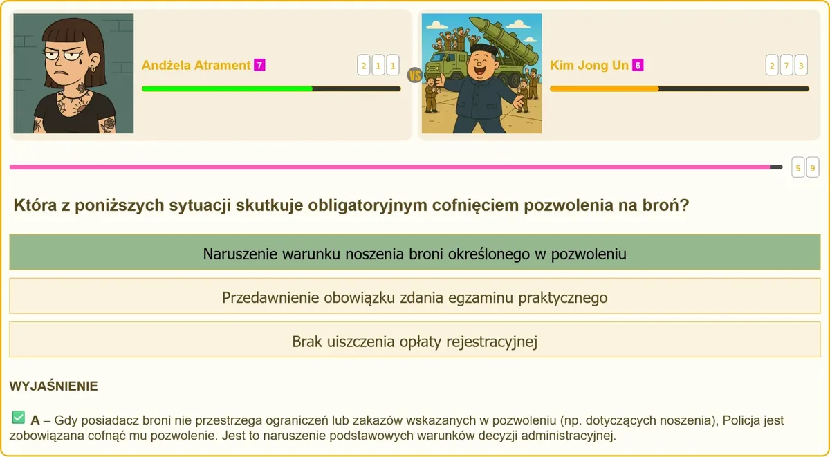 Przepisy o obligatoryjnym cofnięciu pozwolenia na broń