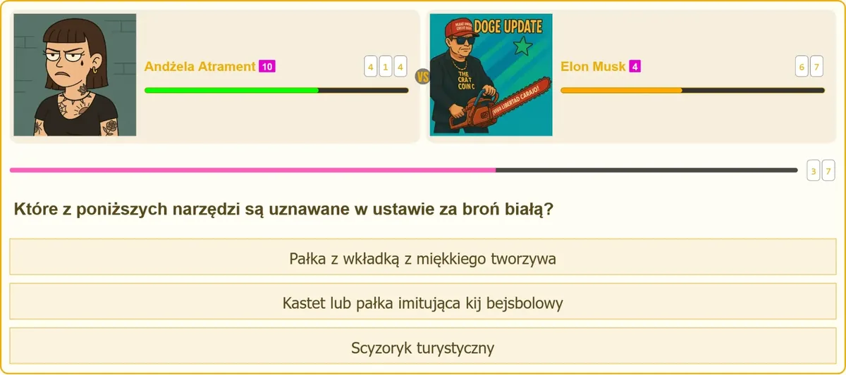 Kastet i pałka jako broń biała według ustawy