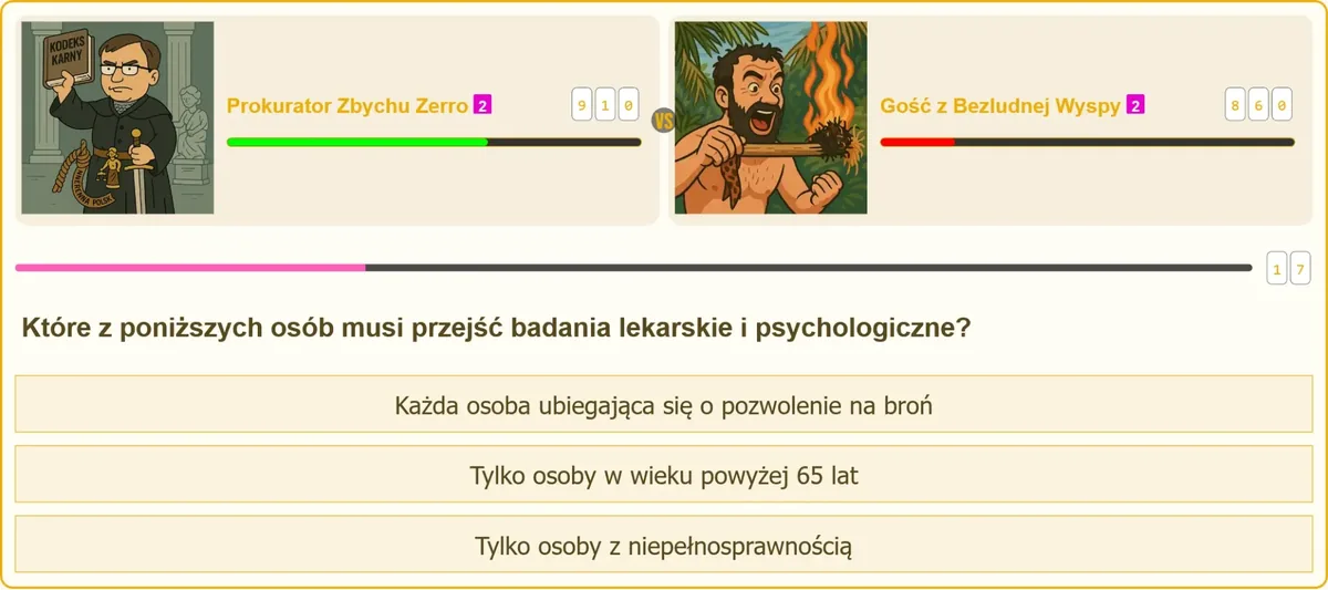 Badanie lekarskie przed wydaniem pozwolenia na broń