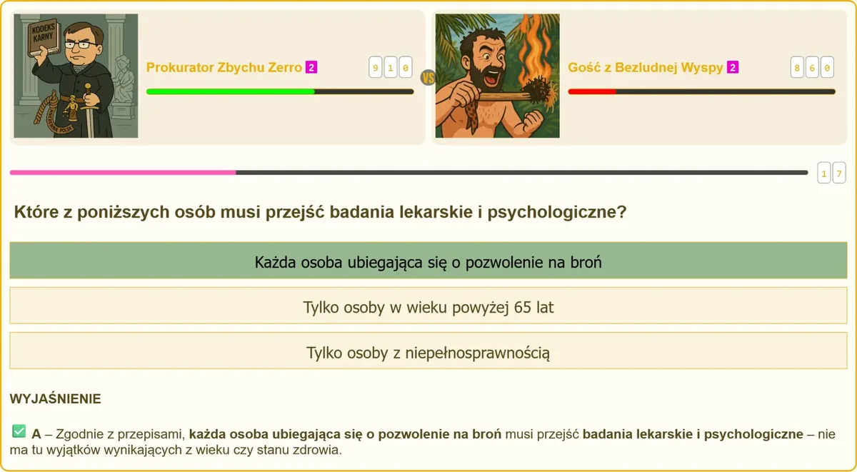 Badanie lekarskie i psychologiczne przed uzyskaniem pozwolenia na broń