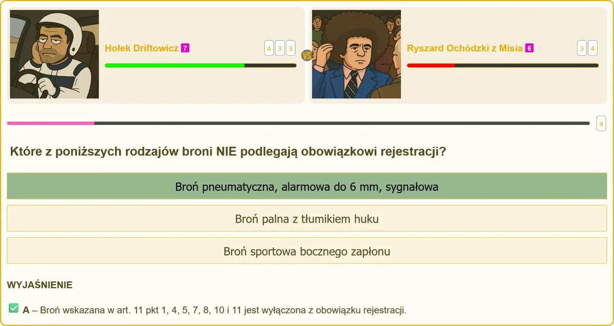 Broń pneumatyczna zwolniona z obowiązku rejestracji