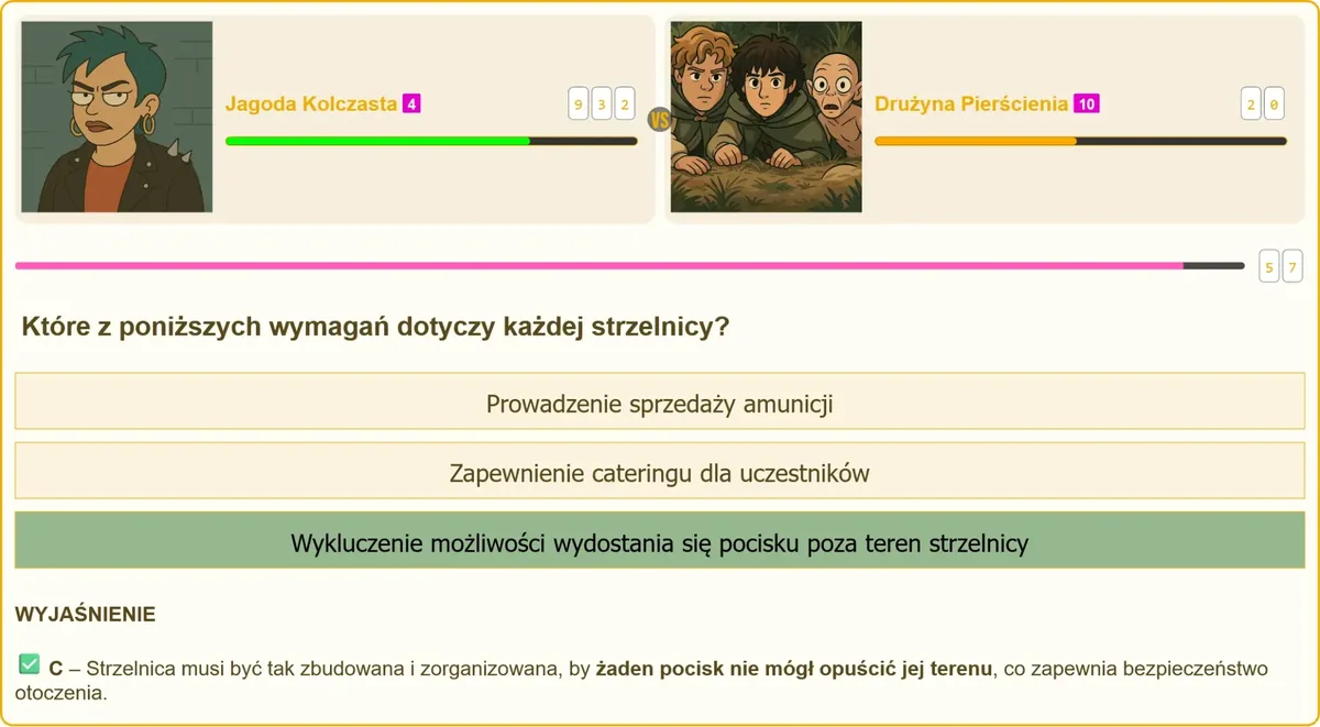 Zabezpieczenia strzelnicy przed wydostaniem się pocisku poza jej teren