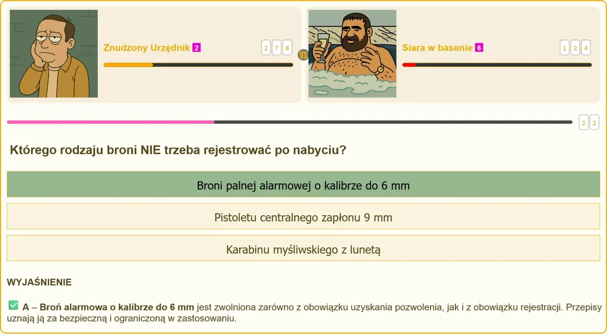 Broń alarmowa zwolniona z obowiązku rejestracji