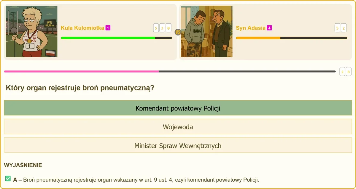 Broń pneumatyczna i procedura jej rejestracji