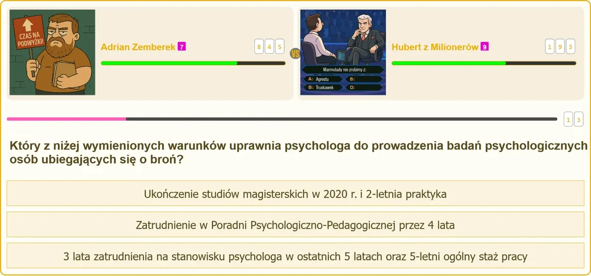 Staż zawodowy wymagany od psychologa badającego kandydatów na broń