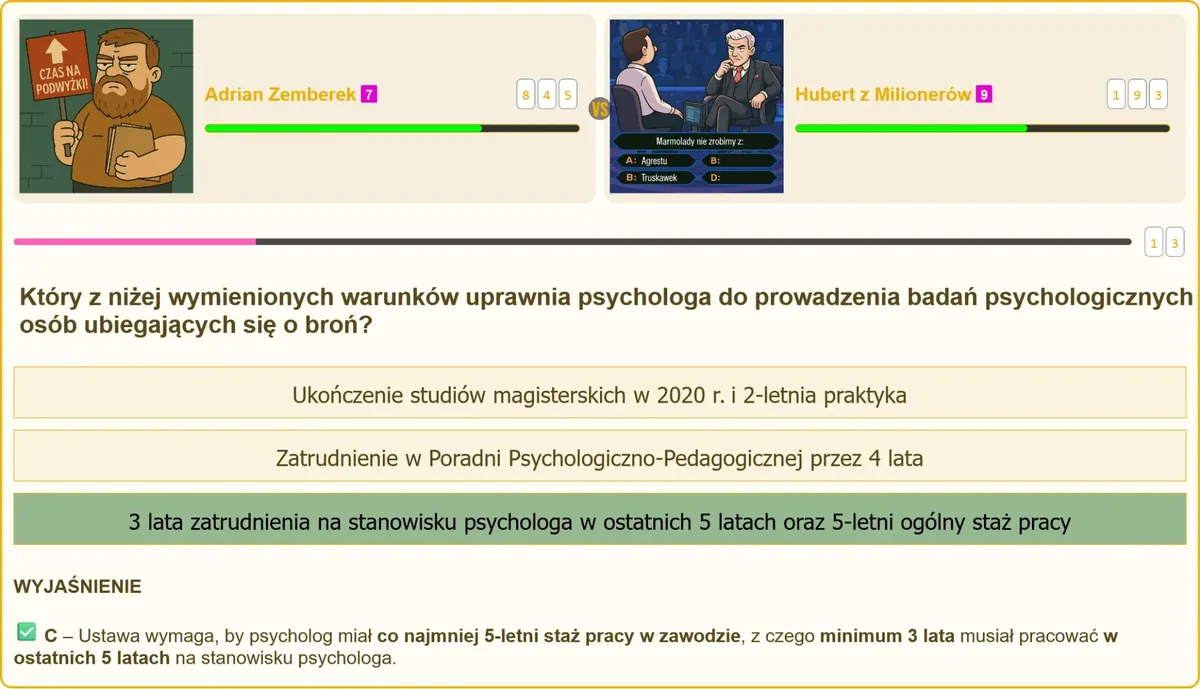 Wymagania stawiane psychologom badającym kandydatów na posiadaczy broni