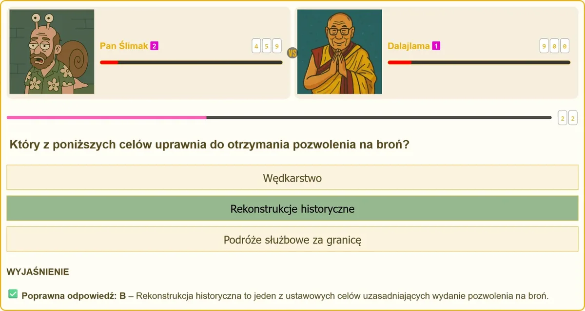Cele ustawowe uprawniające do uzyskania pozwolenia na broń palną