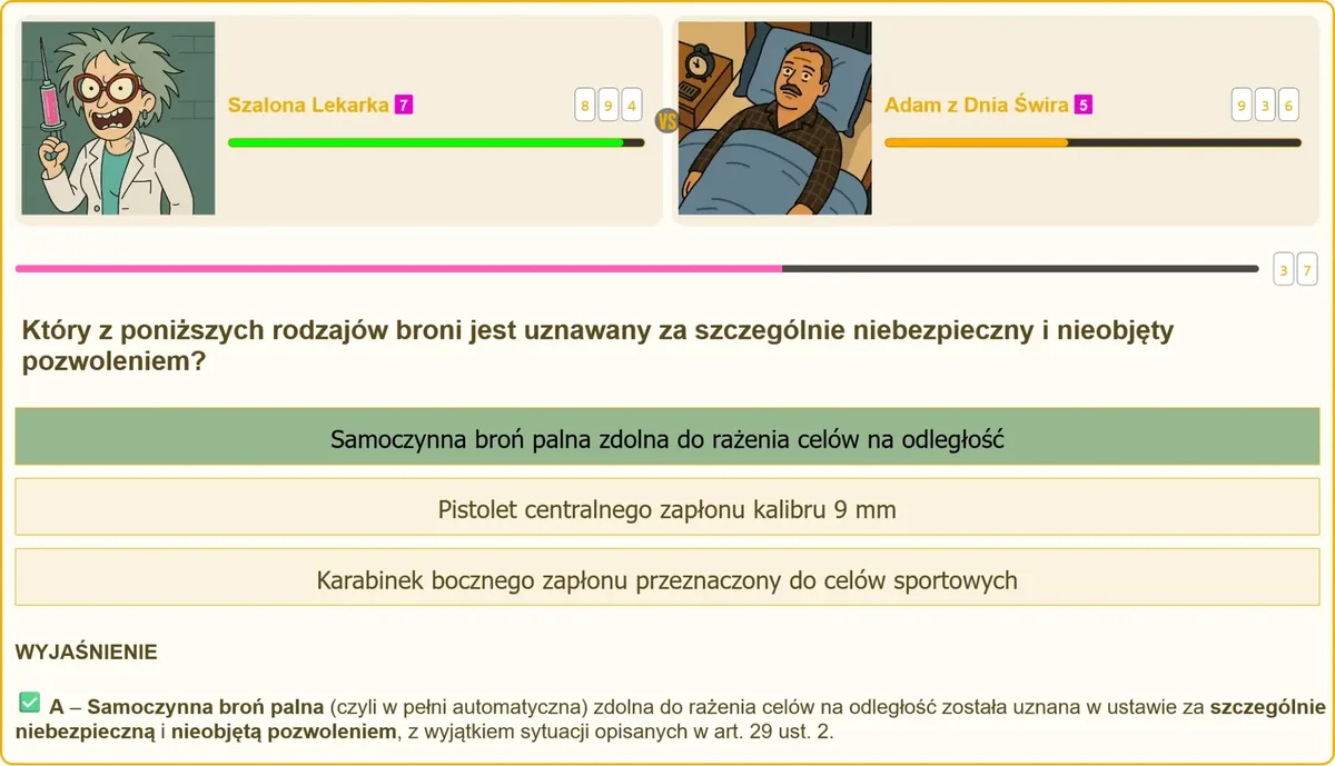 Broń automatyczna a przepisy o pozwoleniu na broń