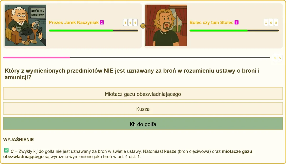 Przedmioty uznawane i nieuznawane za broń w rozumieniu ustawy