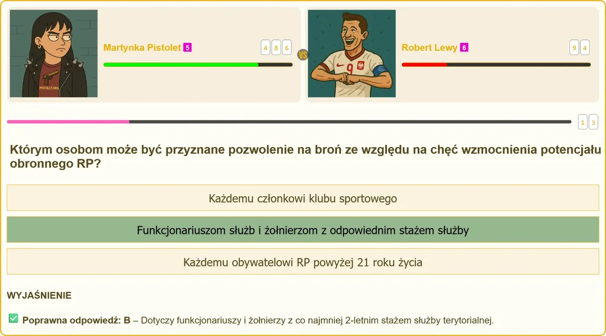 Pozwolenie na broń dla funkcjonariuszy i żołnierzy