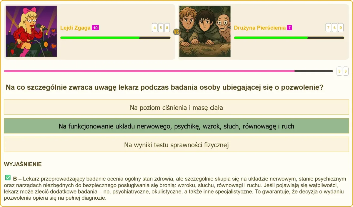 Badanie lekarskie kandydata na pozwolenie na broń