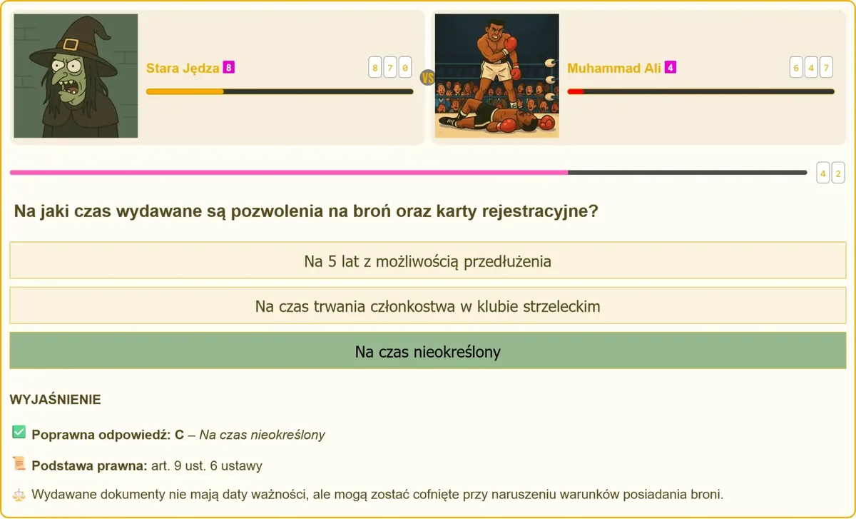 Dokument pozwolenia na broń i termin jego ważności