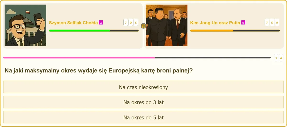 Okres ważności Europejskiej karty broni palnej