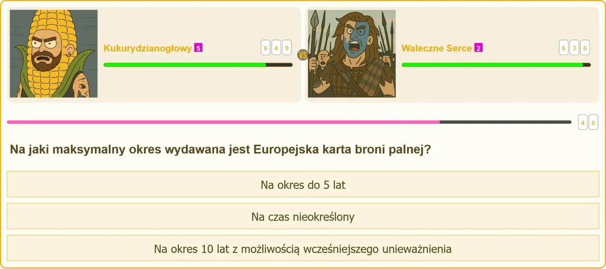 Okres ważności Europejskiej karty broni palnej